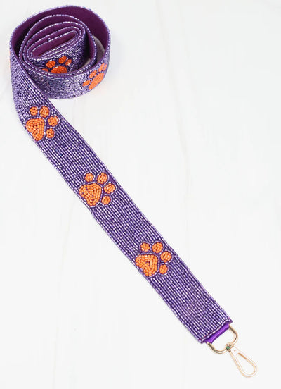 Clemson Beaded Guitar Strap