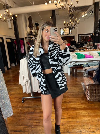 Zebra Plush Coat