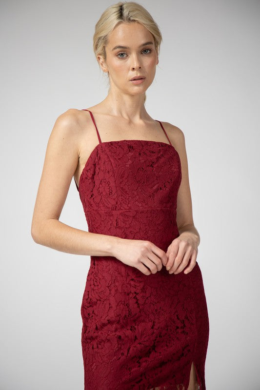 Garnet Lace Mini Dress