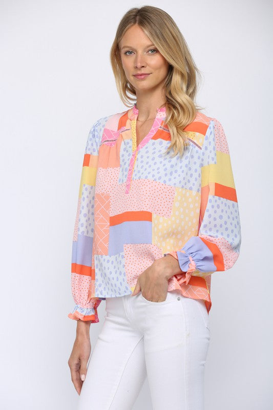 Bright Color Block Top By Fate