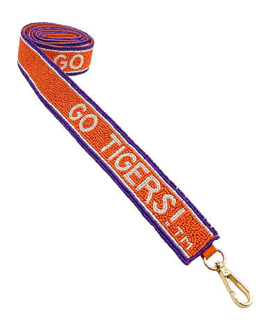 Go Tigers Beaded Game Day Guitar Strap