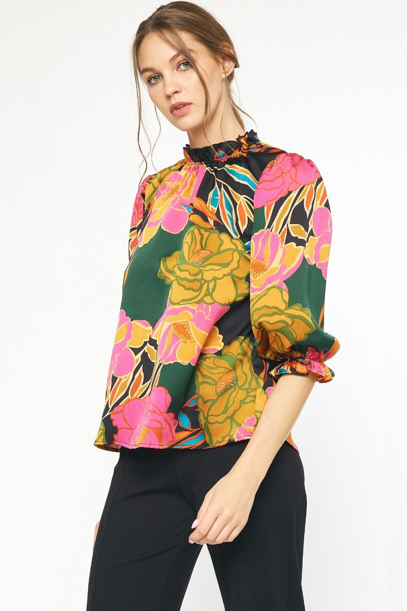 Bold Fall Floral Top