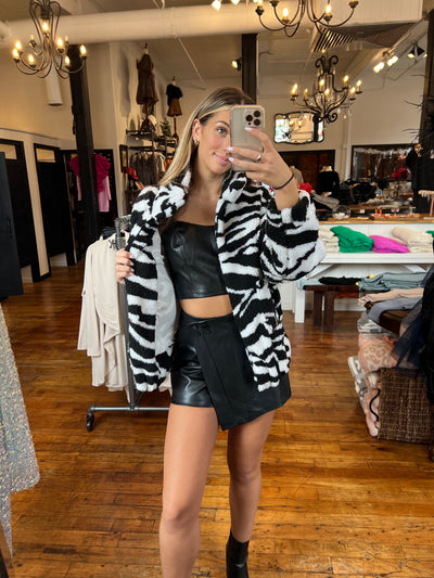 Zebra Plush Coat